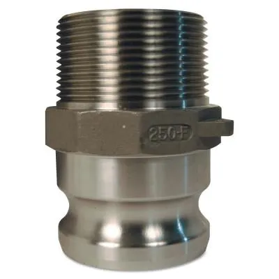 Dixon Valve Global Type F Adapters, 1 1/4 in, Male/Male, 316 Stainless Steel, G125-F-SS