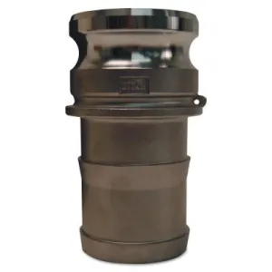Dixon Valve Global Type F Adapters, 2 1/2 in, Male/Male, 316 Stainless Steel, G250-F-SS