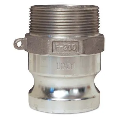 Dixon Valve Global Type F Adapters, 2 in, Male/Male, Brass, G200-F-BR