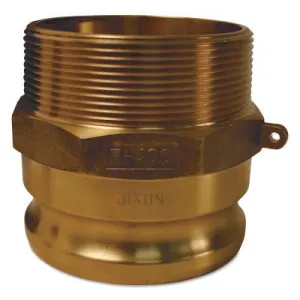 Dixon Valve Global Type F Adapters, 3/4 in, Male/Male, Brass, G75-F-BR