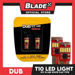 Dub Automotive Car LED Light T10 12V Flat Type 15 LED (White)