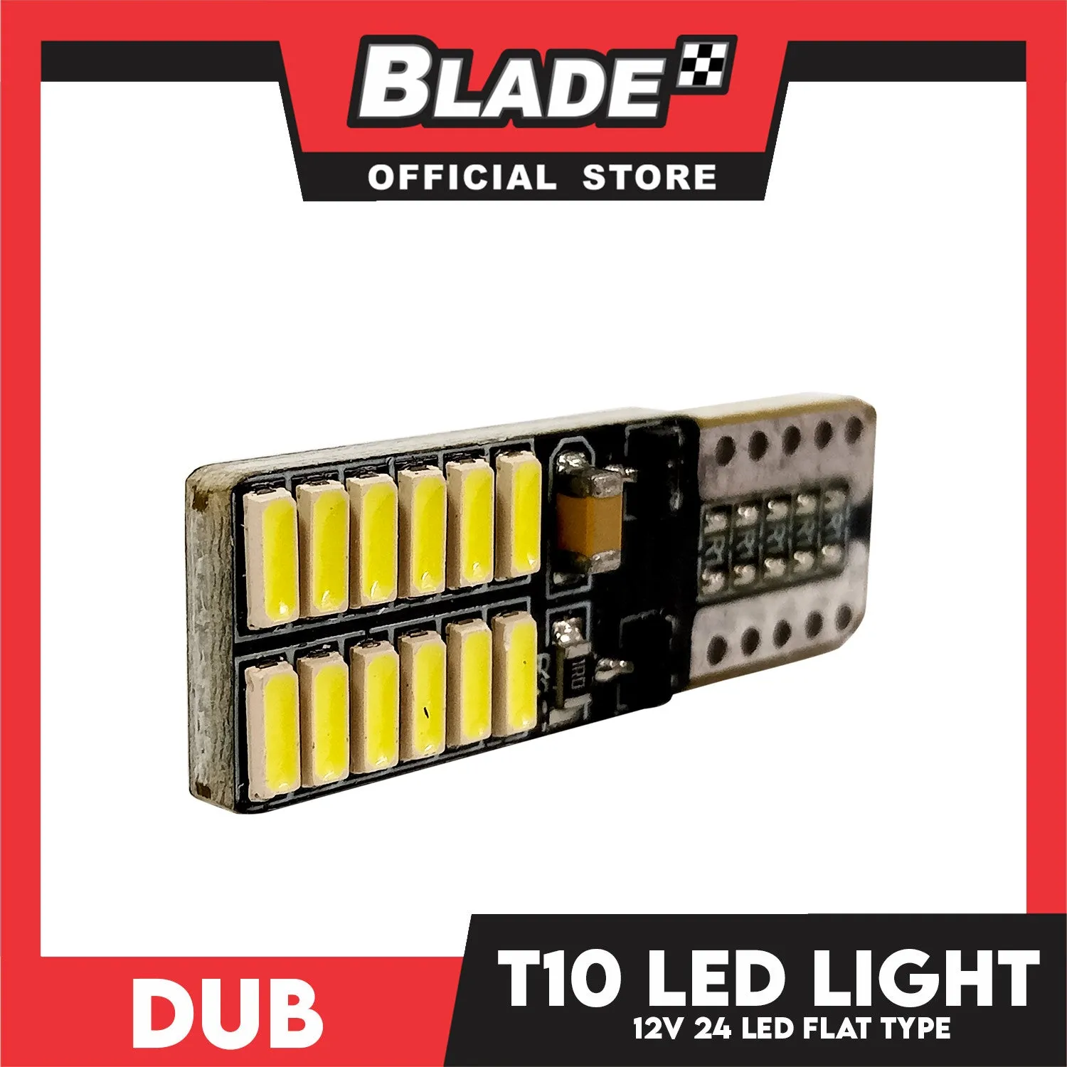 Dub Automotive Car LED Light T10 12V Flat Type 24 LED