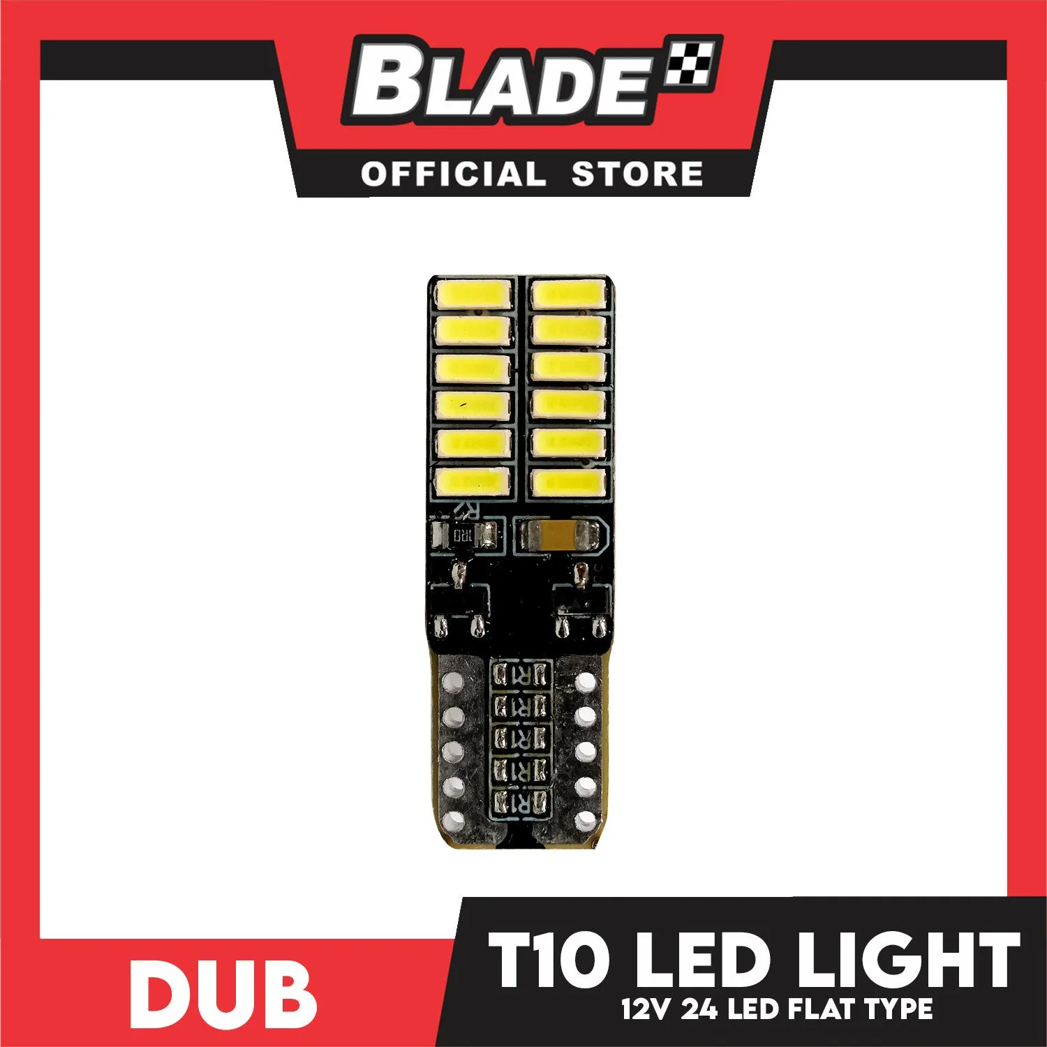 Dub Automotive Car LED Light T10 12V Flat Type 24 LED