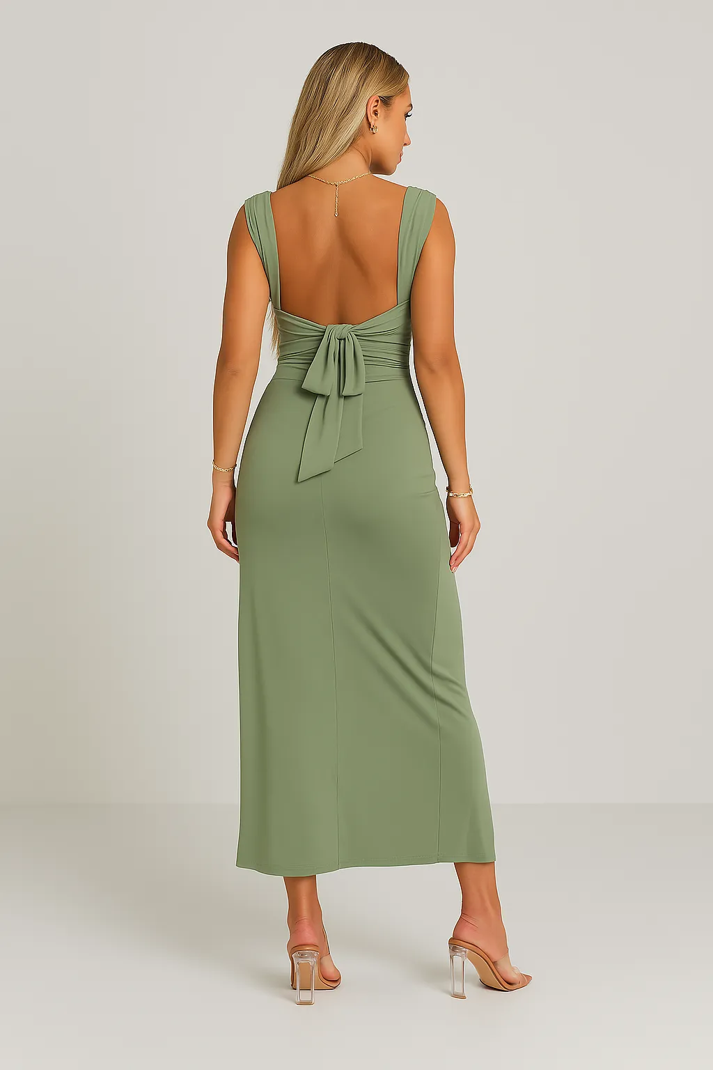 Elizabeth | Women’s Ruched Side Slit Dress