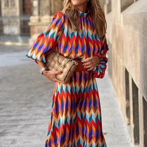 Emery | Vibrant Geometric Dress