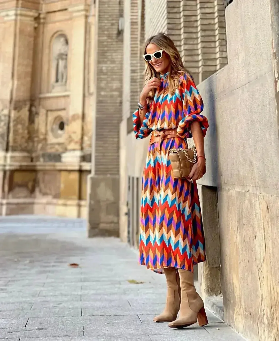 Emery | Vibrant Geometric Dress
