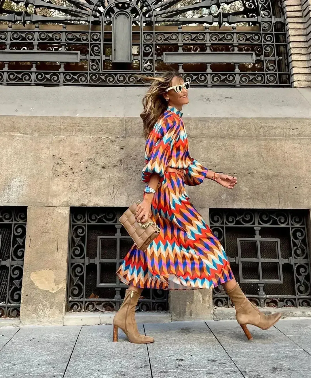 Emery | Vibrant Geometric Dress
