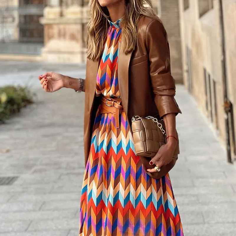 Emery | Vibrant Geometric Dress