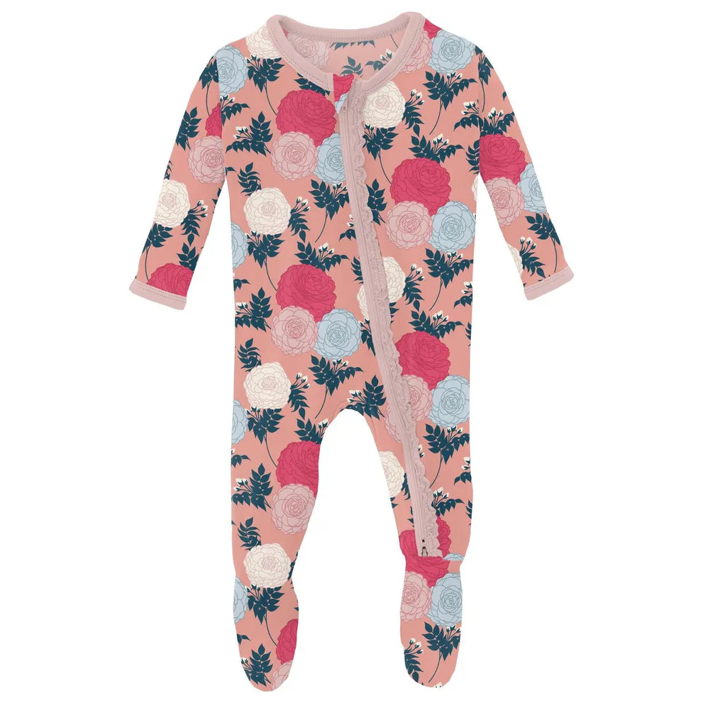 Enchanted Floral Muffin Ruffle Footie