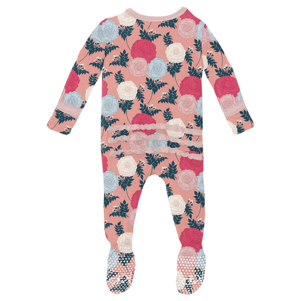 Enchanted Floral Muffin Ruffle Footie