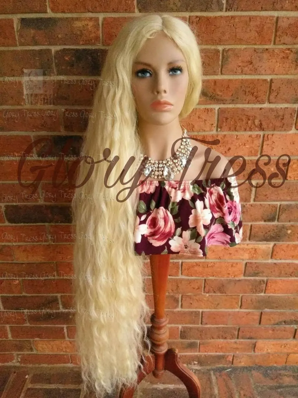 Extra Long Wavy Full Wig, 613 Blonde Wig, Lace Part Wig, Celebrity Inspired Wig //NILE