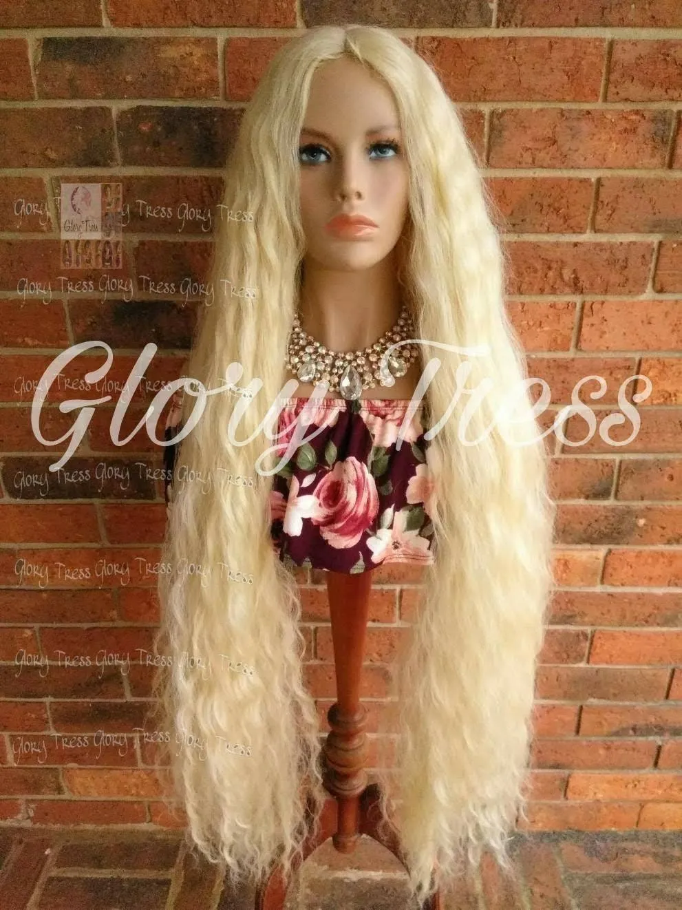 Extra Long Wavy Full Wig, 613 Blonde Wig, Lace Part Wig, Celebrity Inspired Wig //NILE