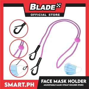 Face Mask Lanyard With Clip, Adjustable Strap Holder FMH10 (Pink) Fashionable Face Necklace Strap for Women And Men
