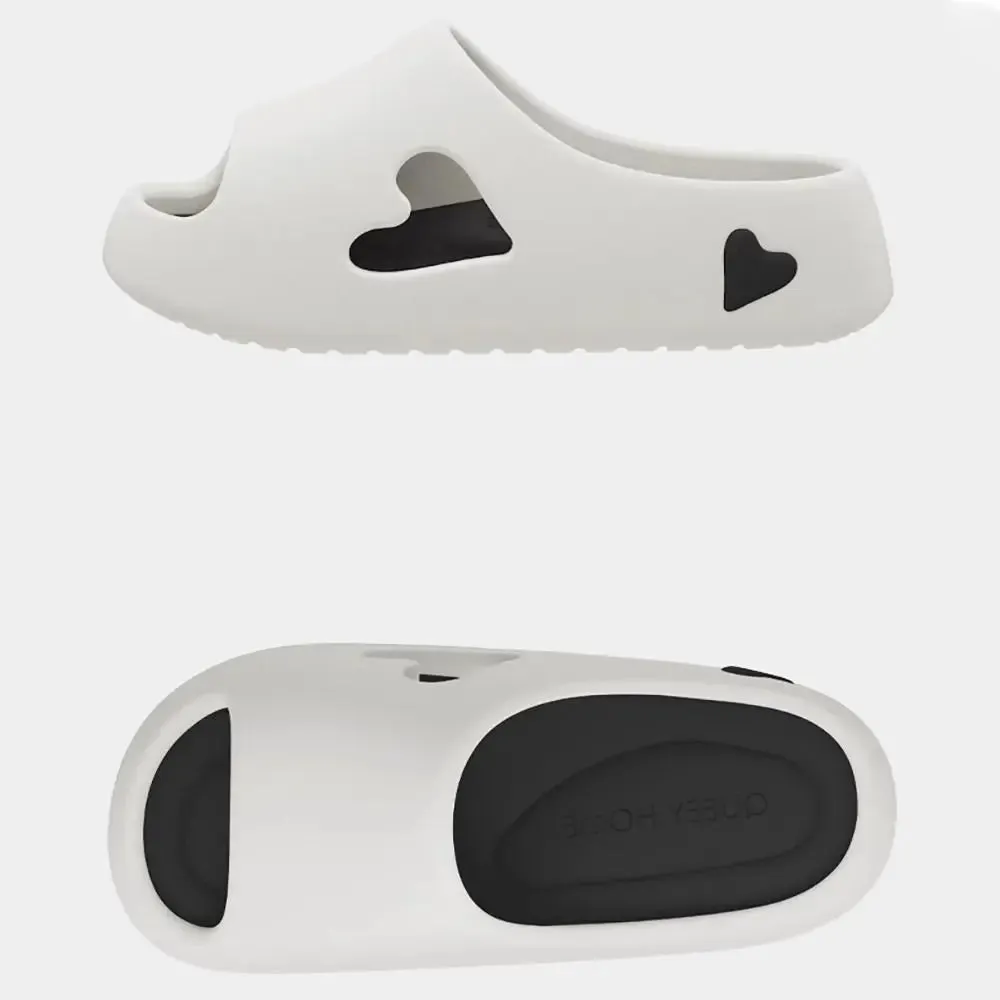 Fashion Slippers New Solid Color Non-slip Beach Slides Thick Shower Shoes Women