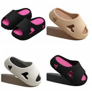 Fashion Slippers New Solid Color Non-slip Beach Slides Thick Shower Shoes Women