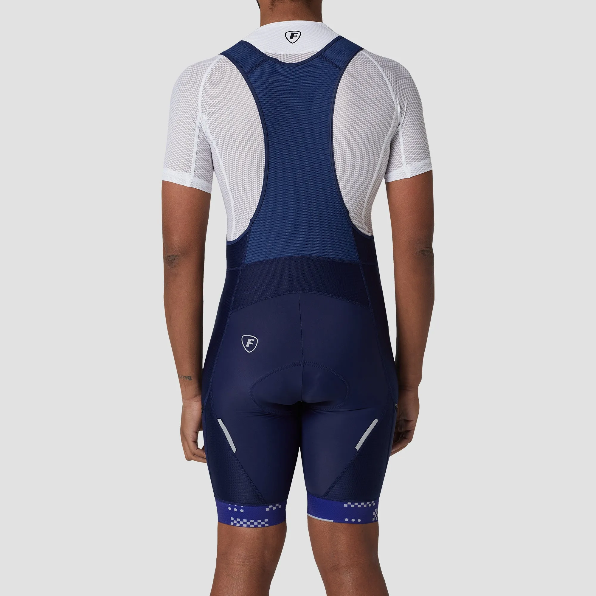 Fdx All Day Navy Blue Men's & Boy's Gel Padded Summer Cycling Cargo Bib Shorts