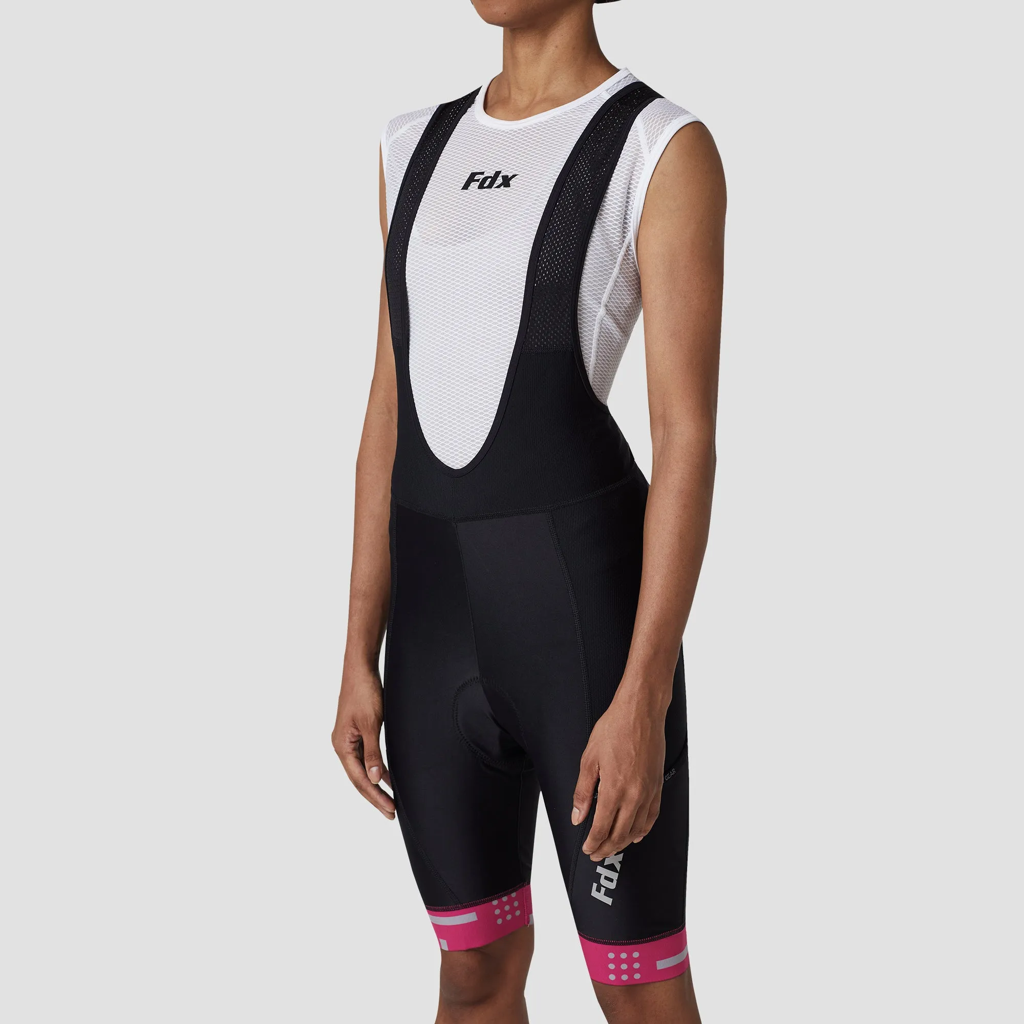 Fdx All Day Pink Women's & Girl's Padded Summer Cycling Cargo Bib Shorts