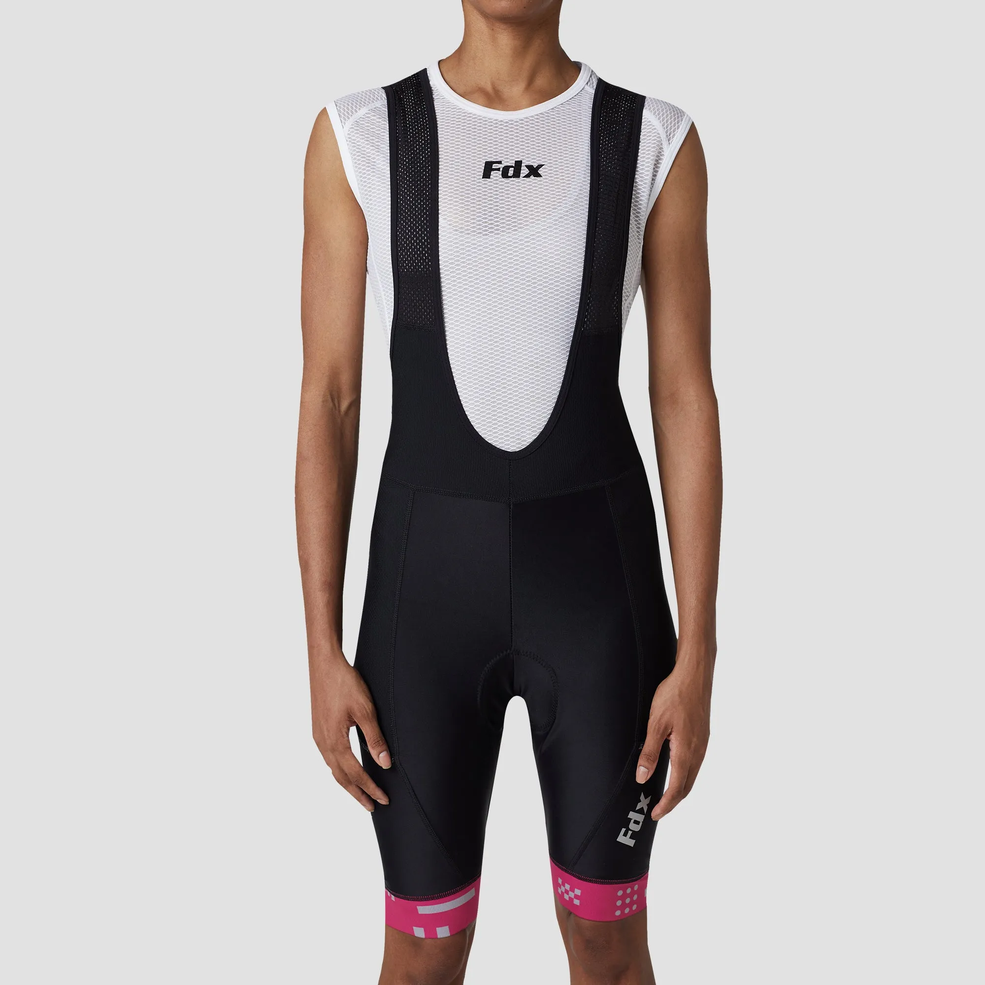 Fdx All Day Pink Women's & Girl's Padded Summer Cycling Cargo Bib Shorts