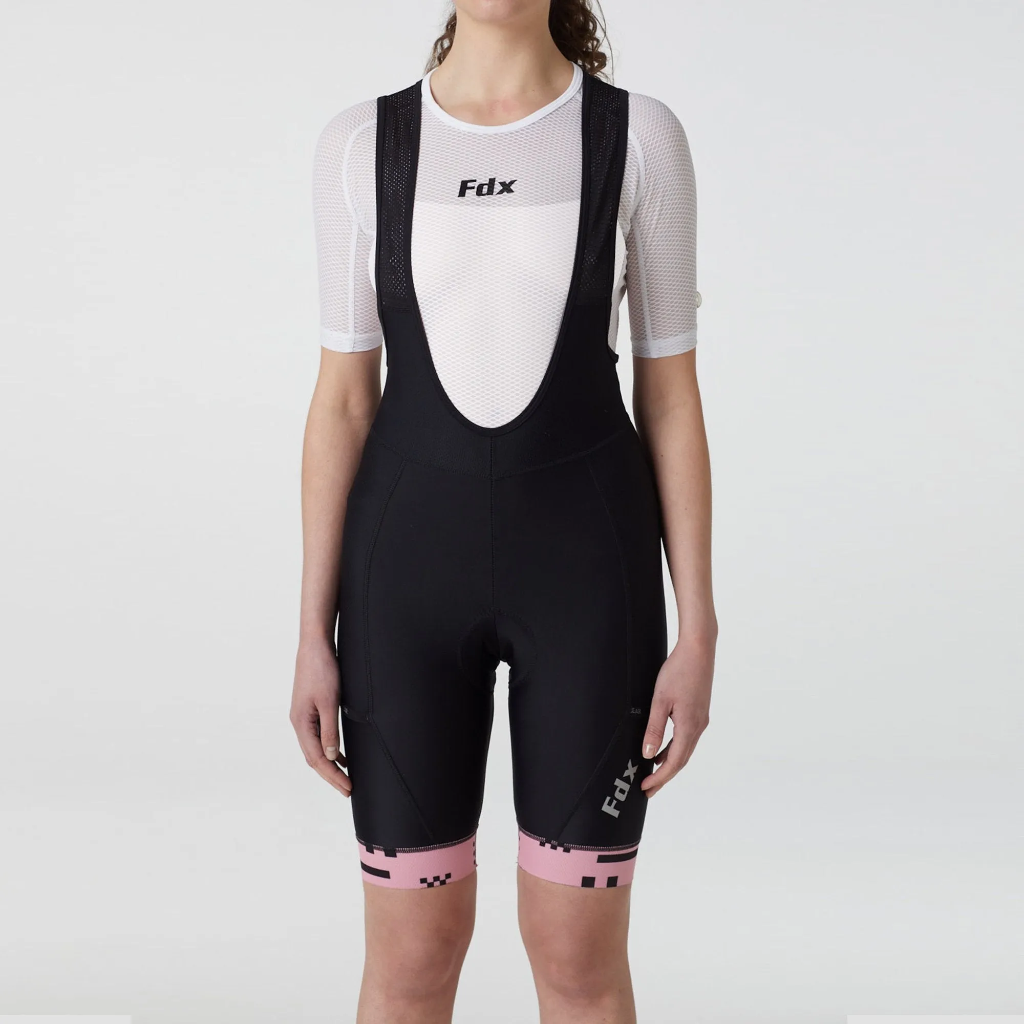 Fdx All Day Tea Pink Women's & Girl's Padded Summer Cycling Cargo Bib Shorts