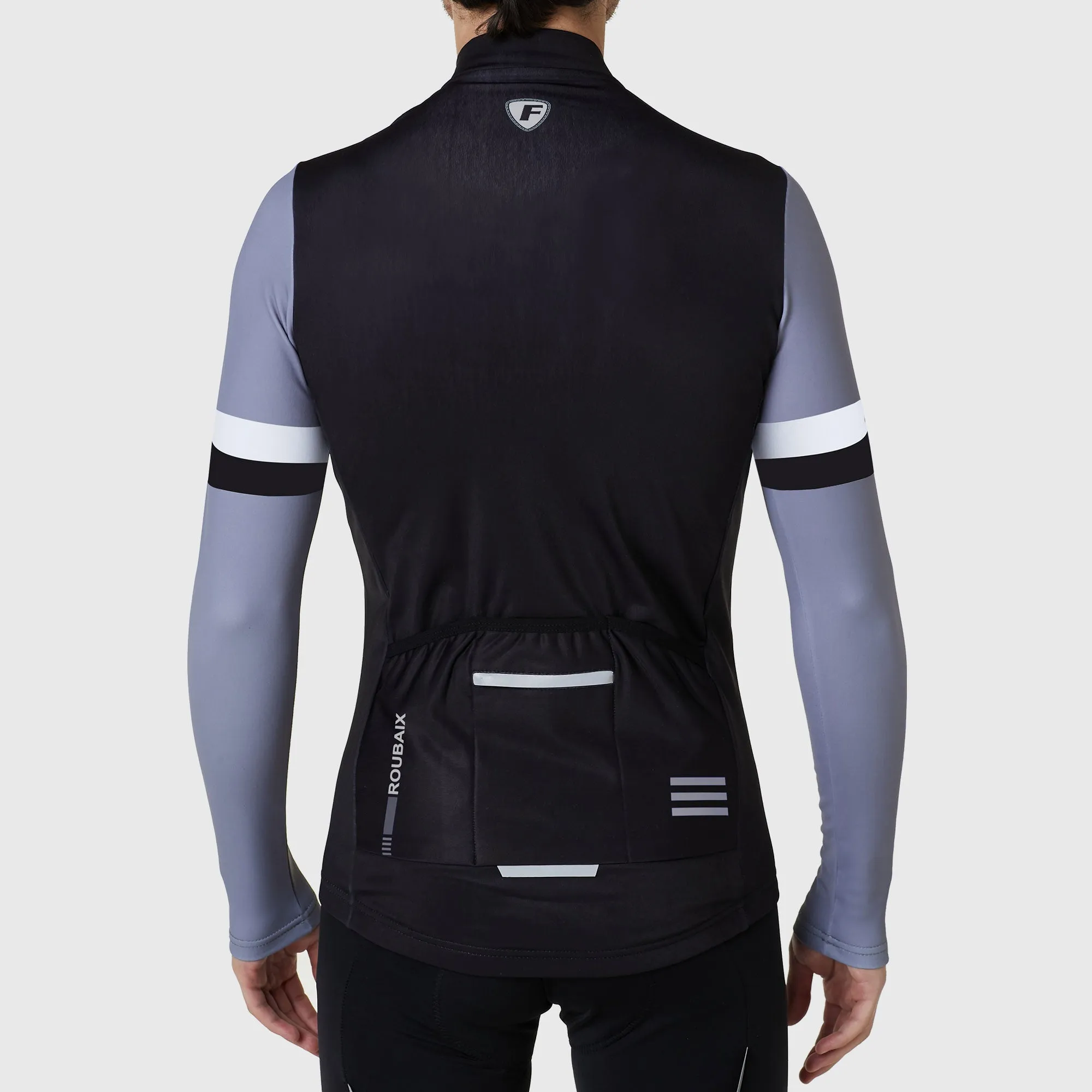 Fdx Limited Edition Men's & Boy's Black Thermal Roubaix Long Sleeve Cycling Jersey