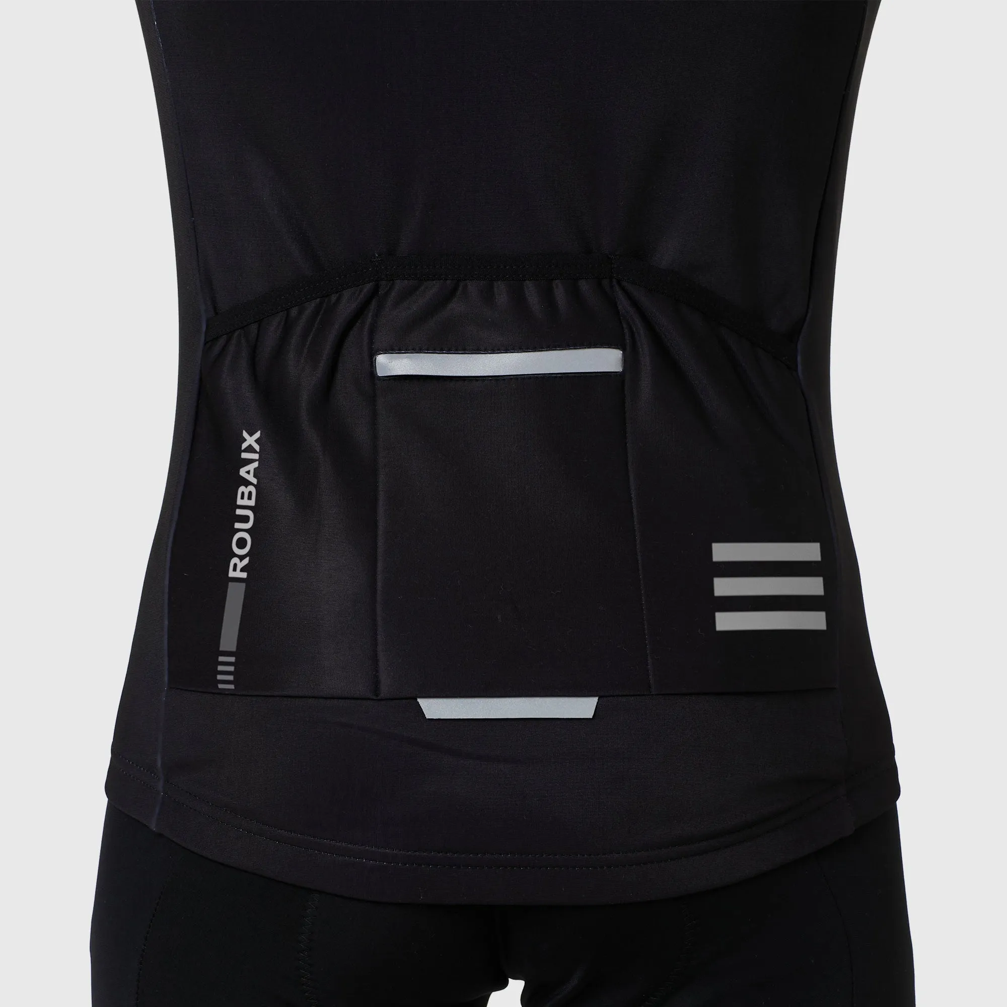 Fdx Limited Edition Men's & Boy's Black Thermal Roubaix Long Sleeve Cycling Jersey