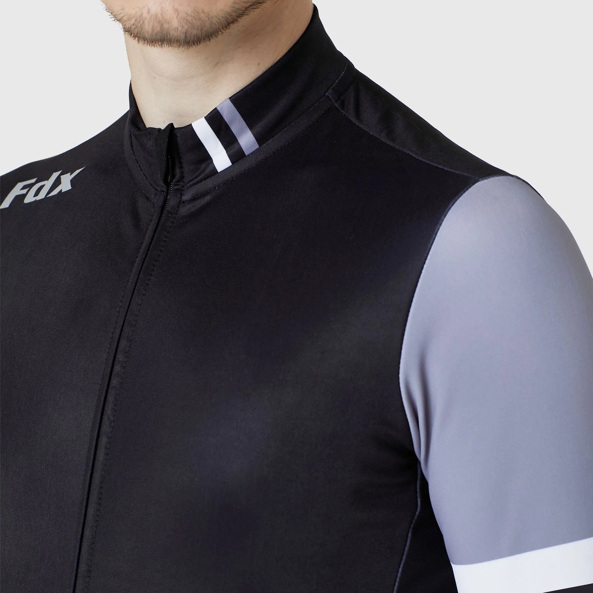 Fdx Limited Edition Men's & Boy's Black Thermal Roubaix Long Sleeve Cycling Jersey