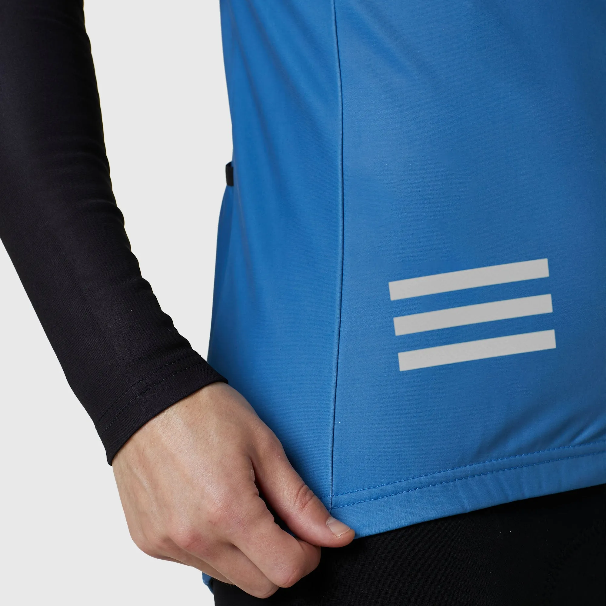 Fdx Limited Edition Men's & Boy's Blue Thermal Roubaix Long Sleeve Cycling Jersey