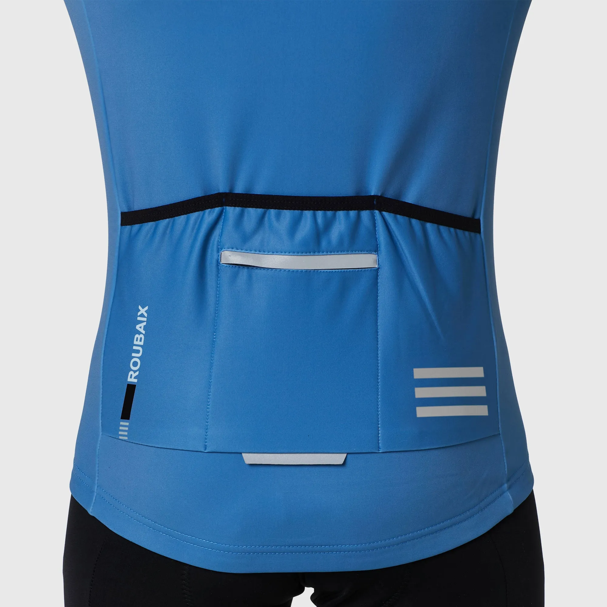 Fdx Limited Edition Men's & Boy's Blue Thermal Roubaix Long Sleeve Cycling Jersey