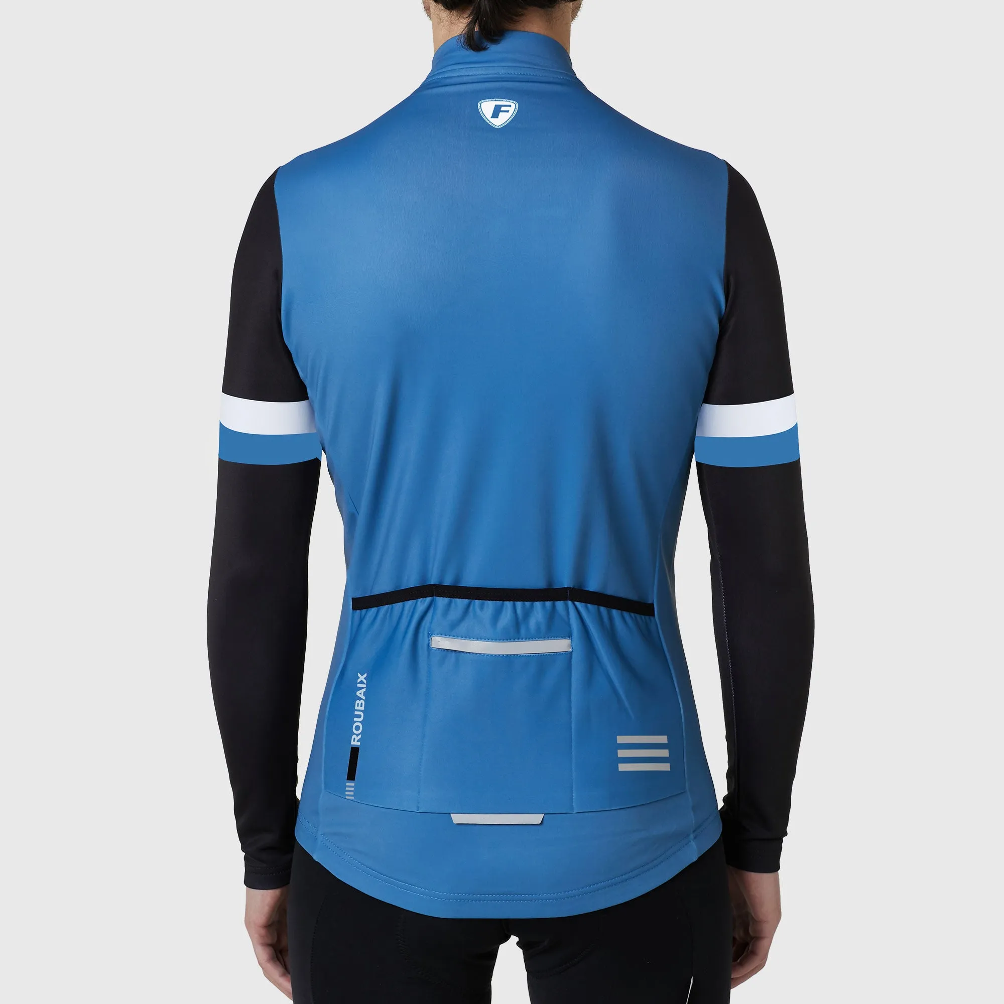 Fdx Limited Edition Men's & Boy's Blue Thermal Roubaix Long Sleeve Cycling Jersey