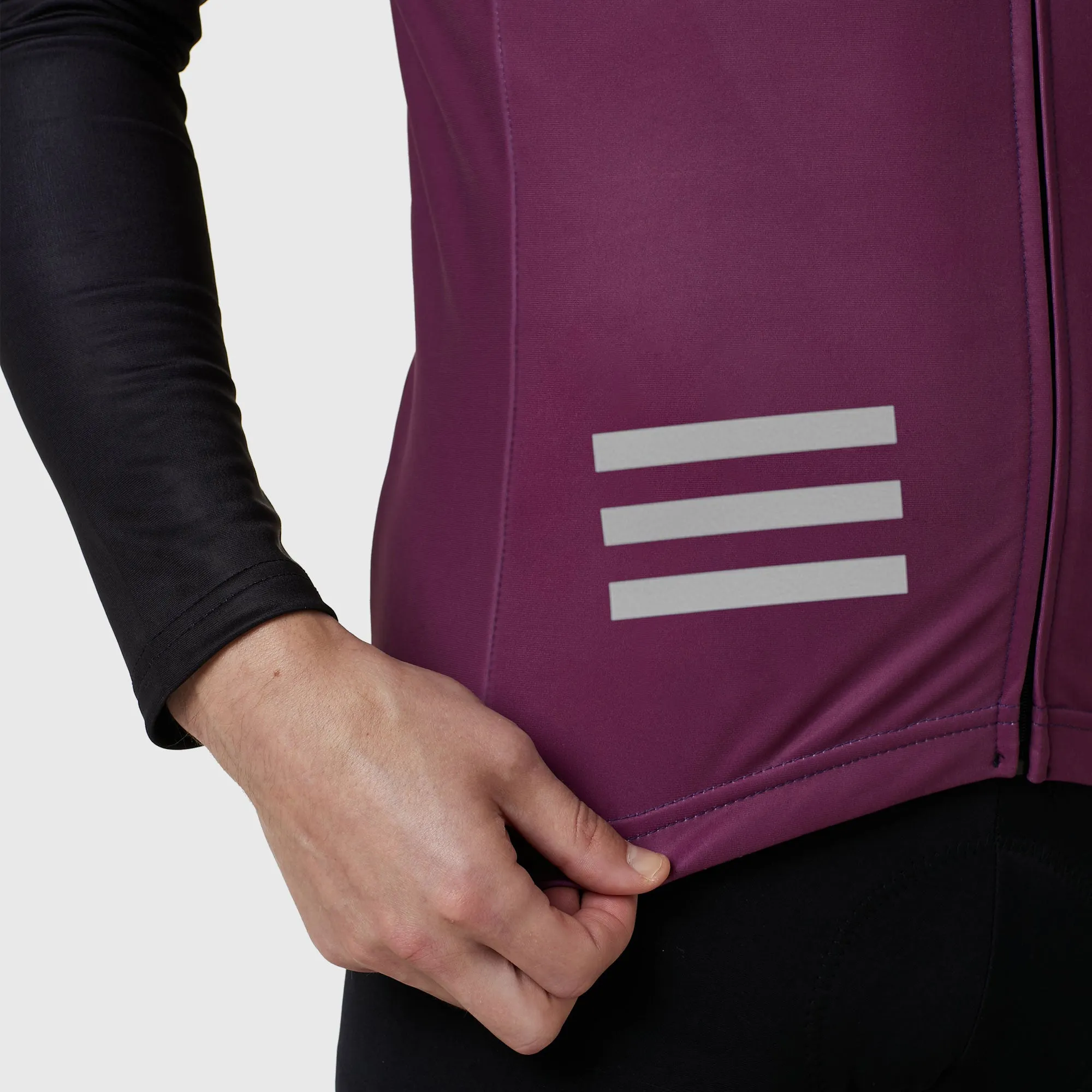 Fdx Limited Edition Men's & Boy's Purple Thermal Roubaix Long Sleeve Cycling Jersey
