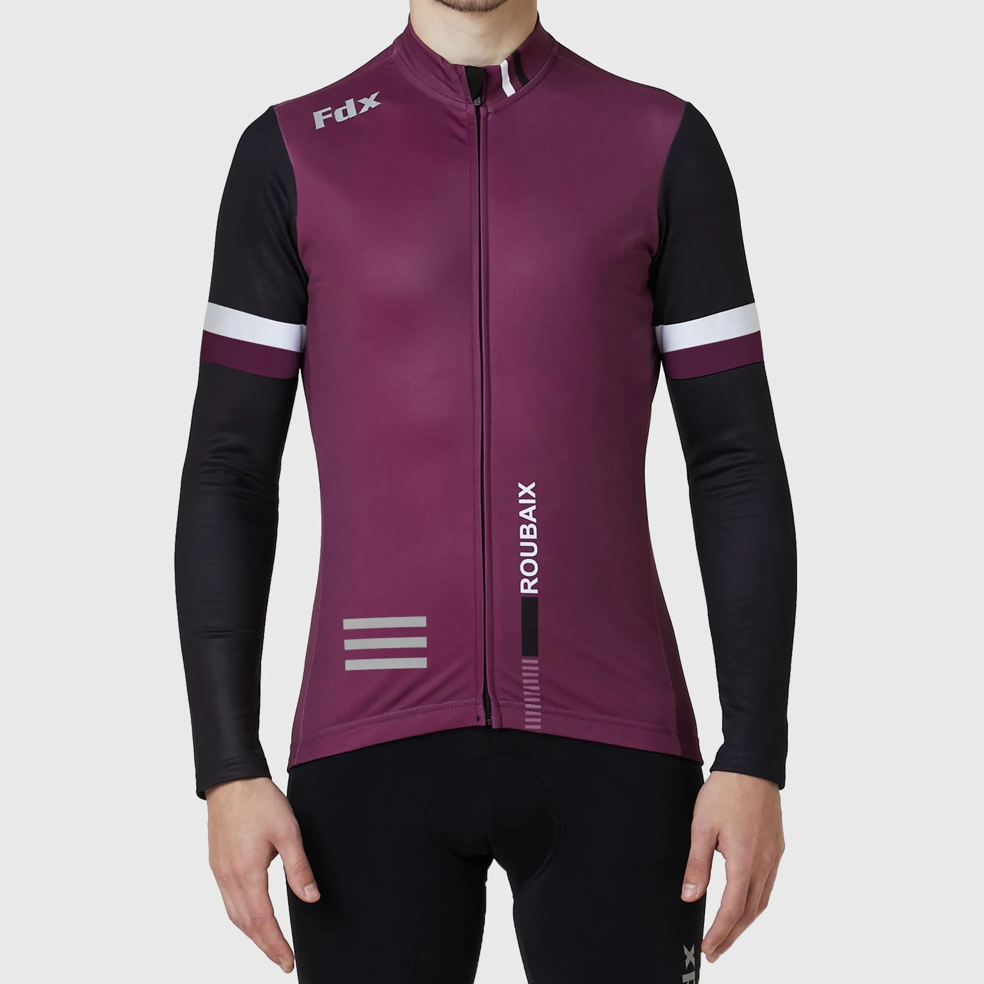 Fdx Limited Edition Men's & Boy's Purple Thermal Roubaix Long Sleeve Cycling Jersey