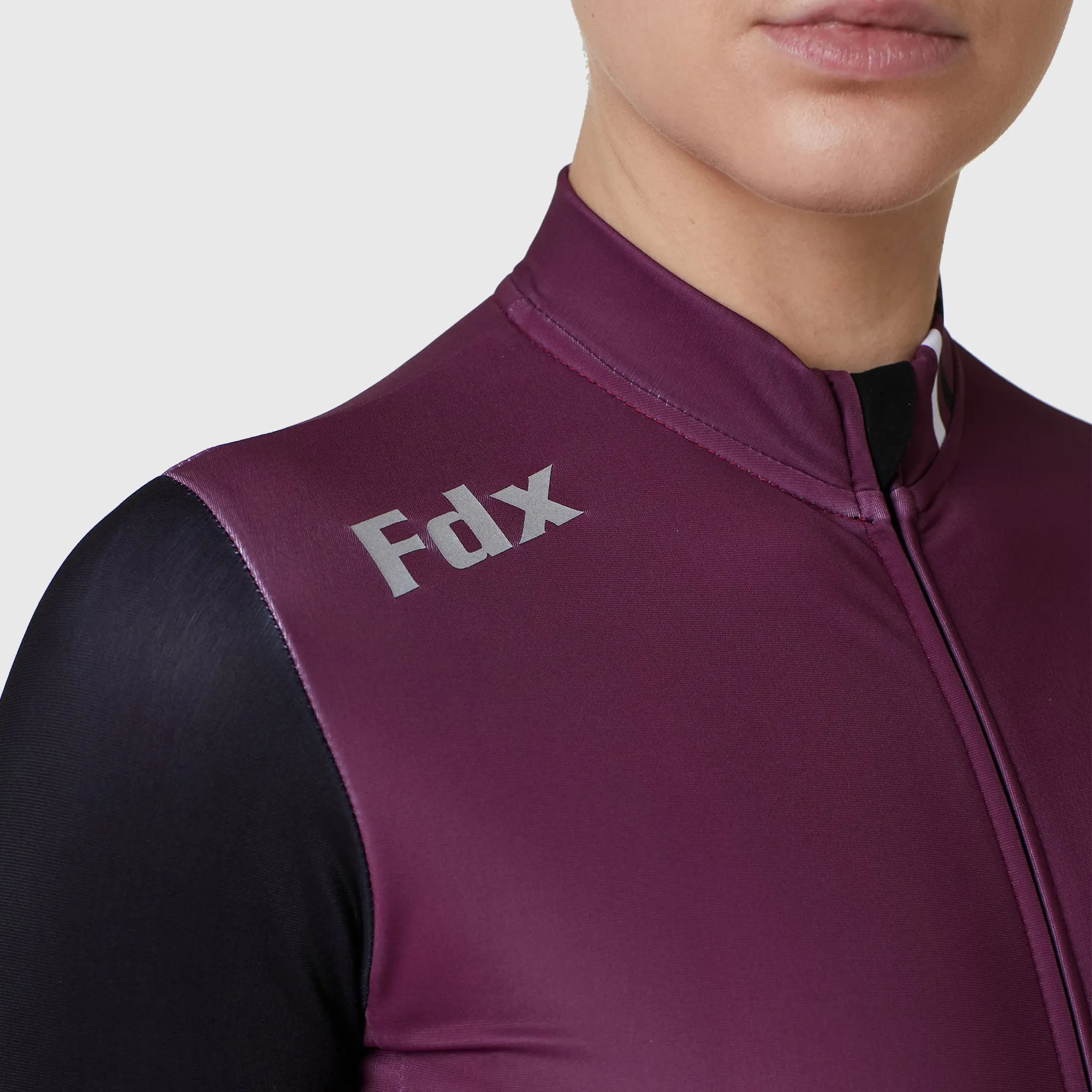 Fdx Limited Edition Women's & Girl's Purple Thermal Roubaix Long Sleeve Cycling Jersey