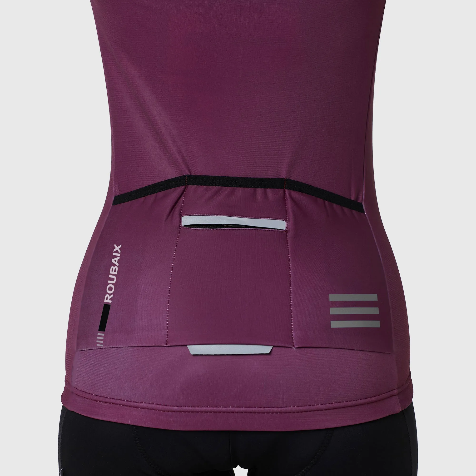 Fdx Limited Edition Women's & Girl's Purple Thermal Roubaix Long Sleeve Cycling Jersey