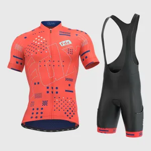 Fdx Men's & Boy's Set All Day Red Short Sleeve Jersey & Bib Shorts