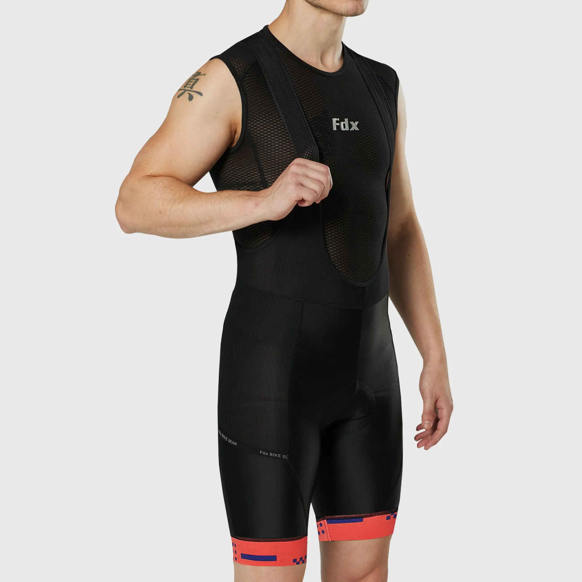 Fdx Men's & Boy's Set All Day Red Short Sleeve Jersey & Bib Shorts