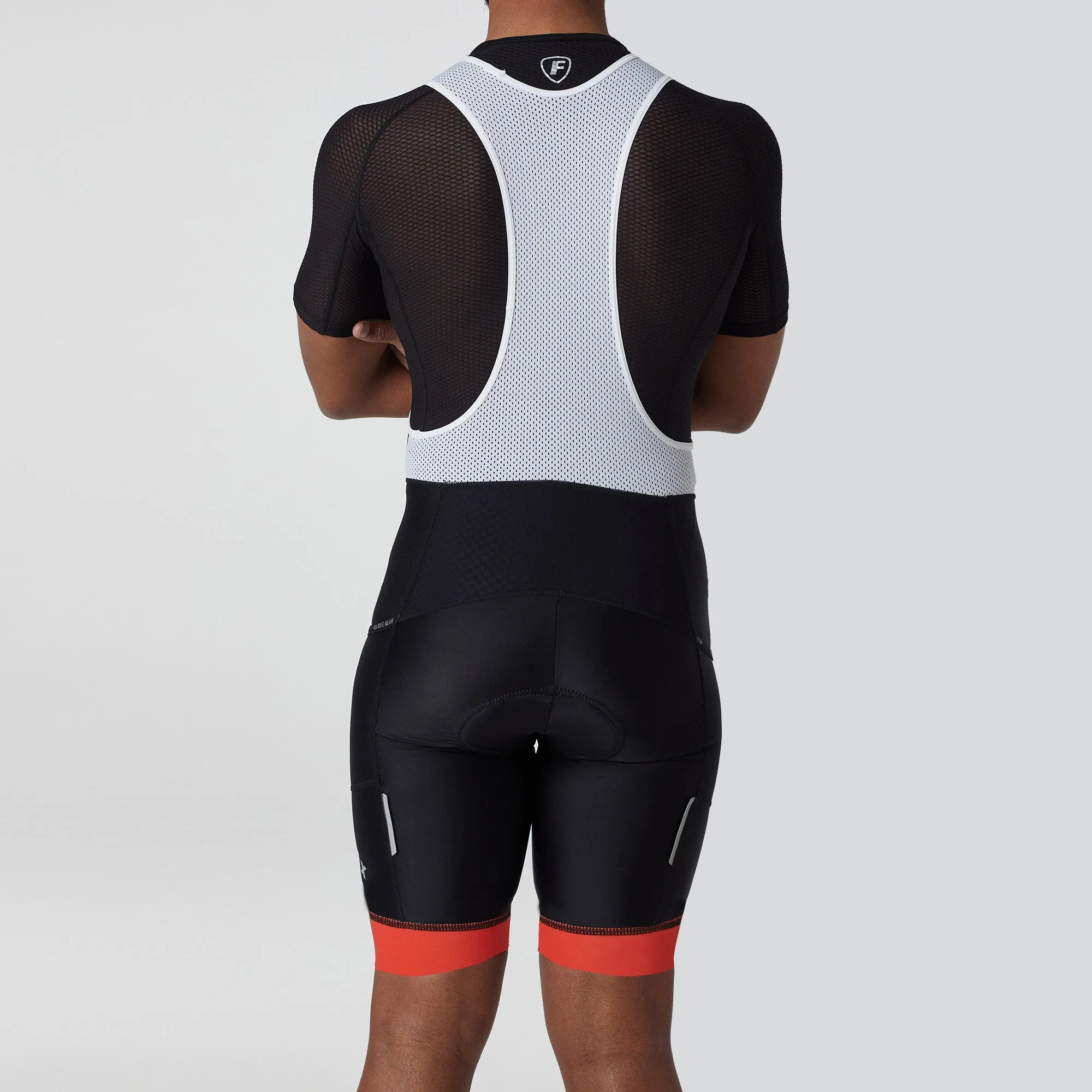 Fdx Men's & Boy's Set Essential Orange Short Sleeve Summer Cycling Jersey & Cargo Bib Shorts