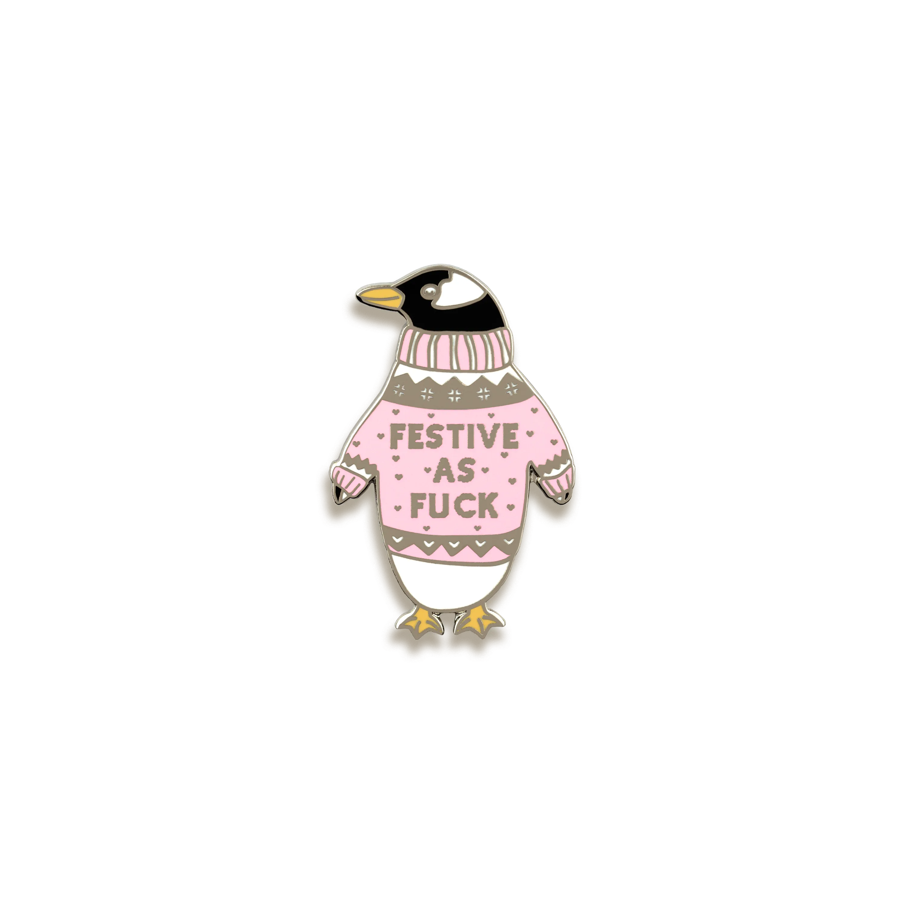 Festive AF Enamel Pin by Punky Pins