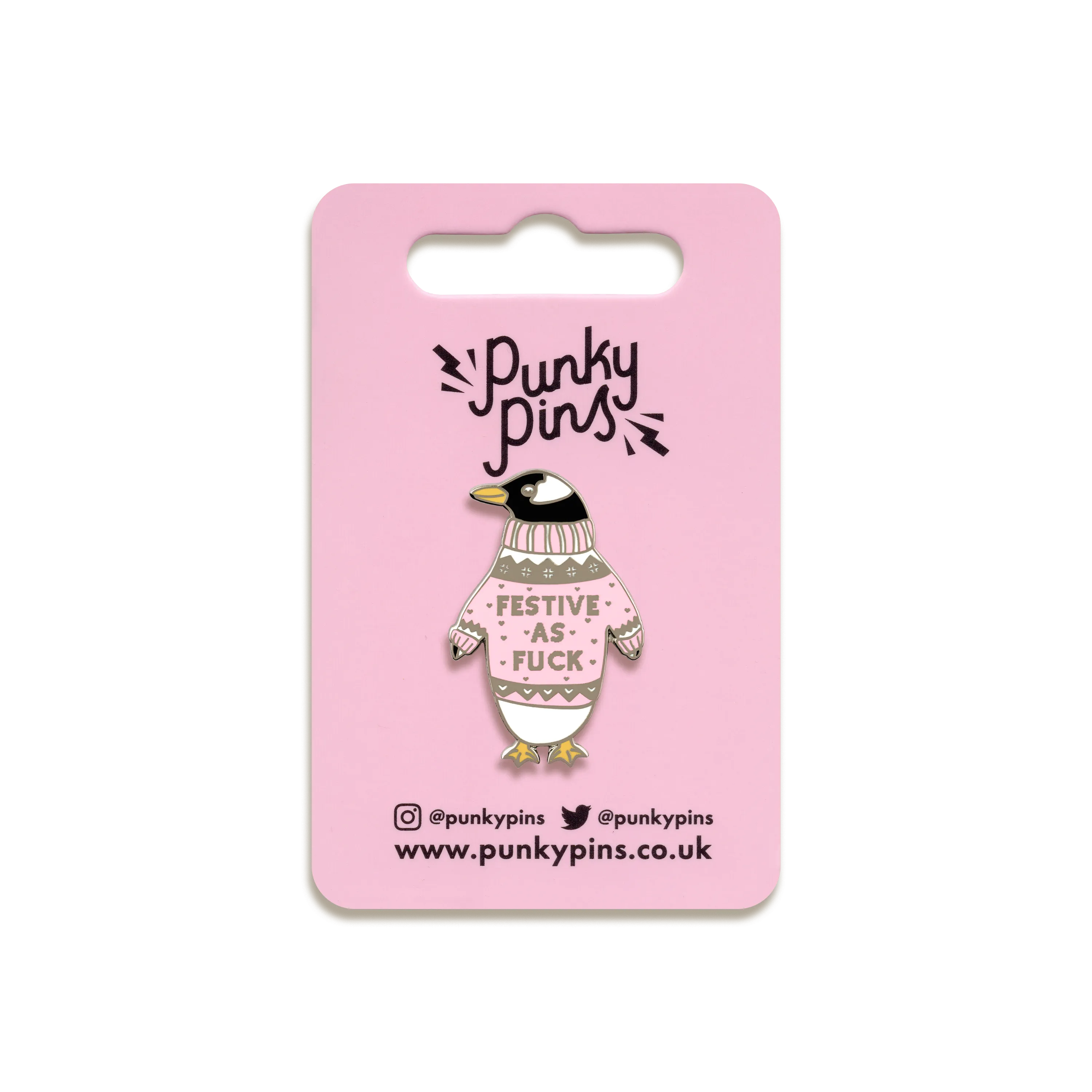 Festive AF Enamel Pin by Punky Pins