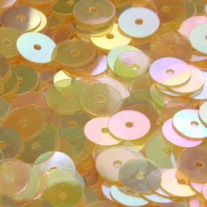 Flat Round Sequin #359 Light Orange (Transparent Iris)
