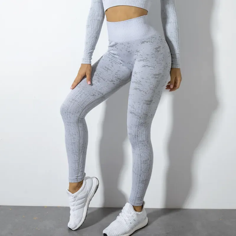 FlirtFit High-Waist Seamless Ribbed Stretch Legging