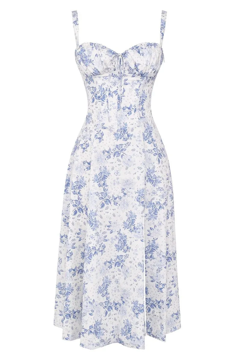 Floral Bustier Midriff Waist Shaper Dress (Buy 2 Vip Shipping)