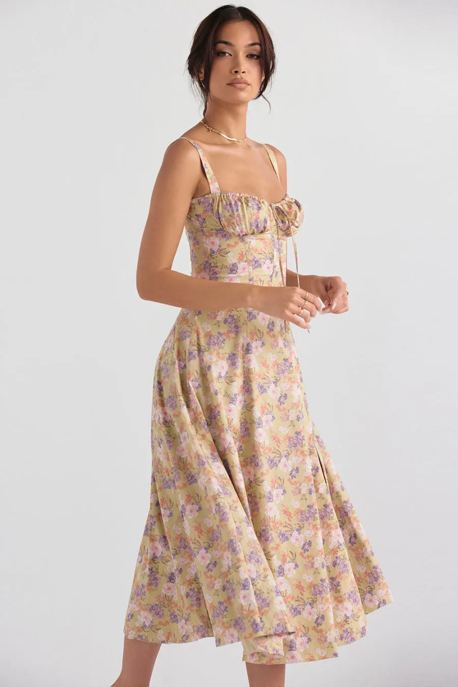 Floral Bustier Midriff Waist Shaper Dress (Buy 2 Vip Shipping)