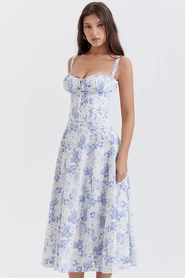 Floral Bustier Midriff Waist Shaper Dress (Buy 2 Vip Shipping)