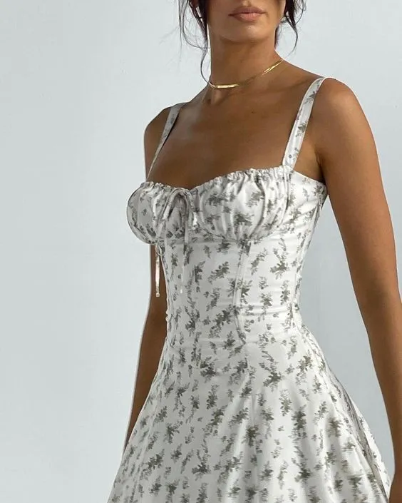 Floral Bustier Midriff Waist Shaper Dress (Buy 2 Vip Shipping)