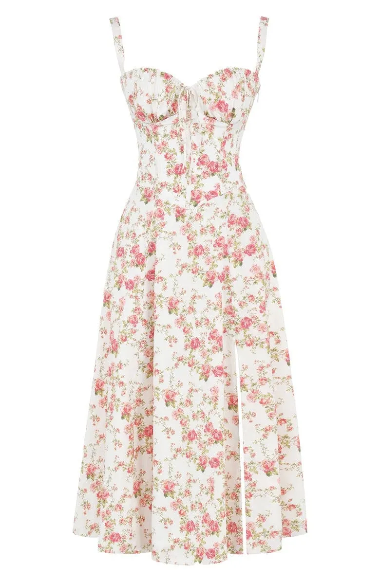 Floral Bustier Midriff Waist Shaper Dress (Buy 2 Vip Shipping)