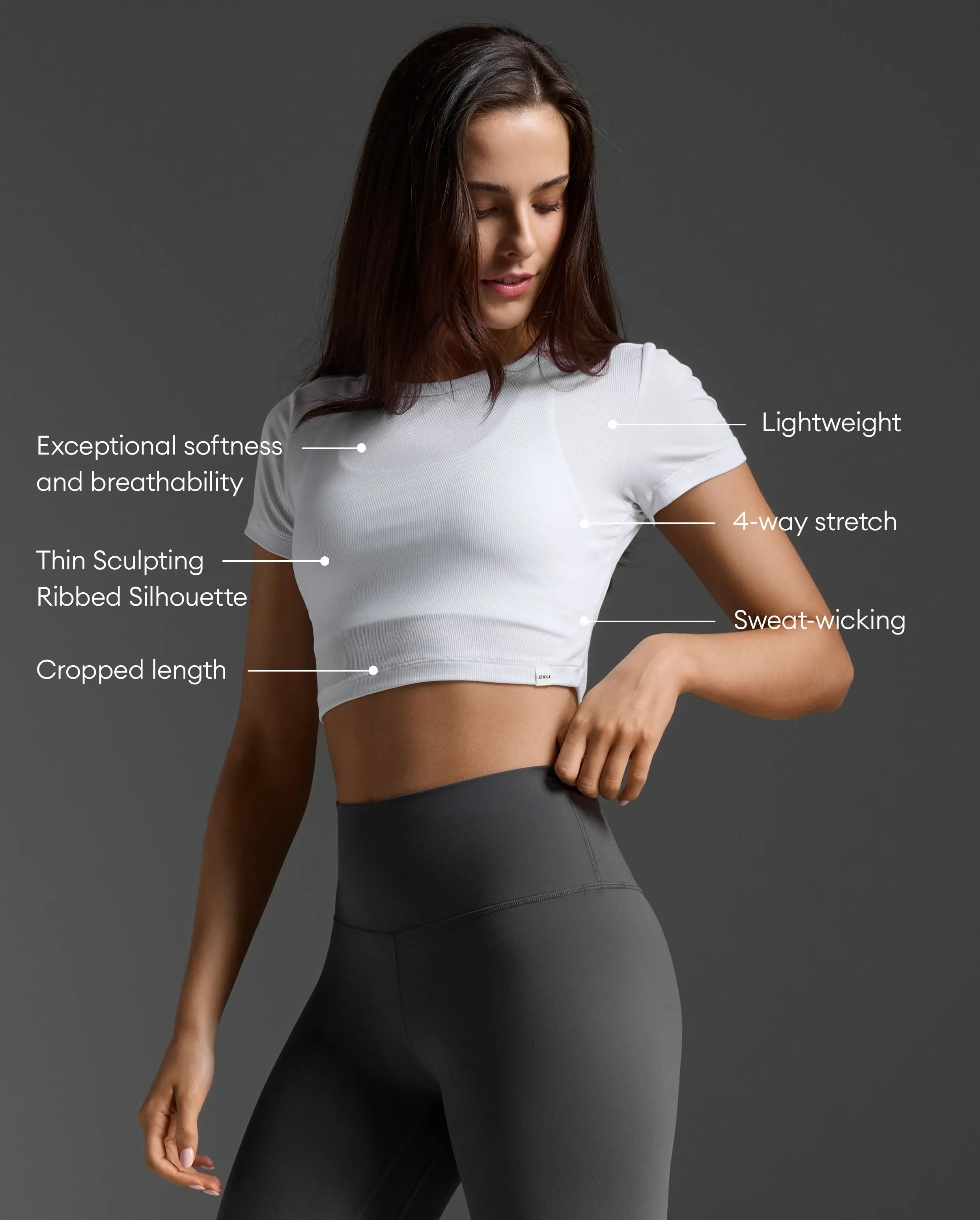 Fluid Ribbed Crop Tee