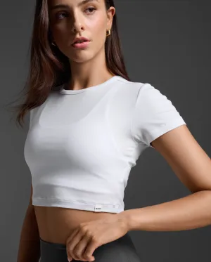Fluid Ribbed Crop Tee