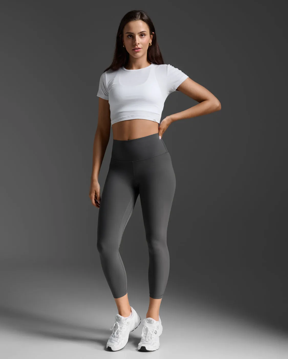 Fluid Ribbed Crop Tee