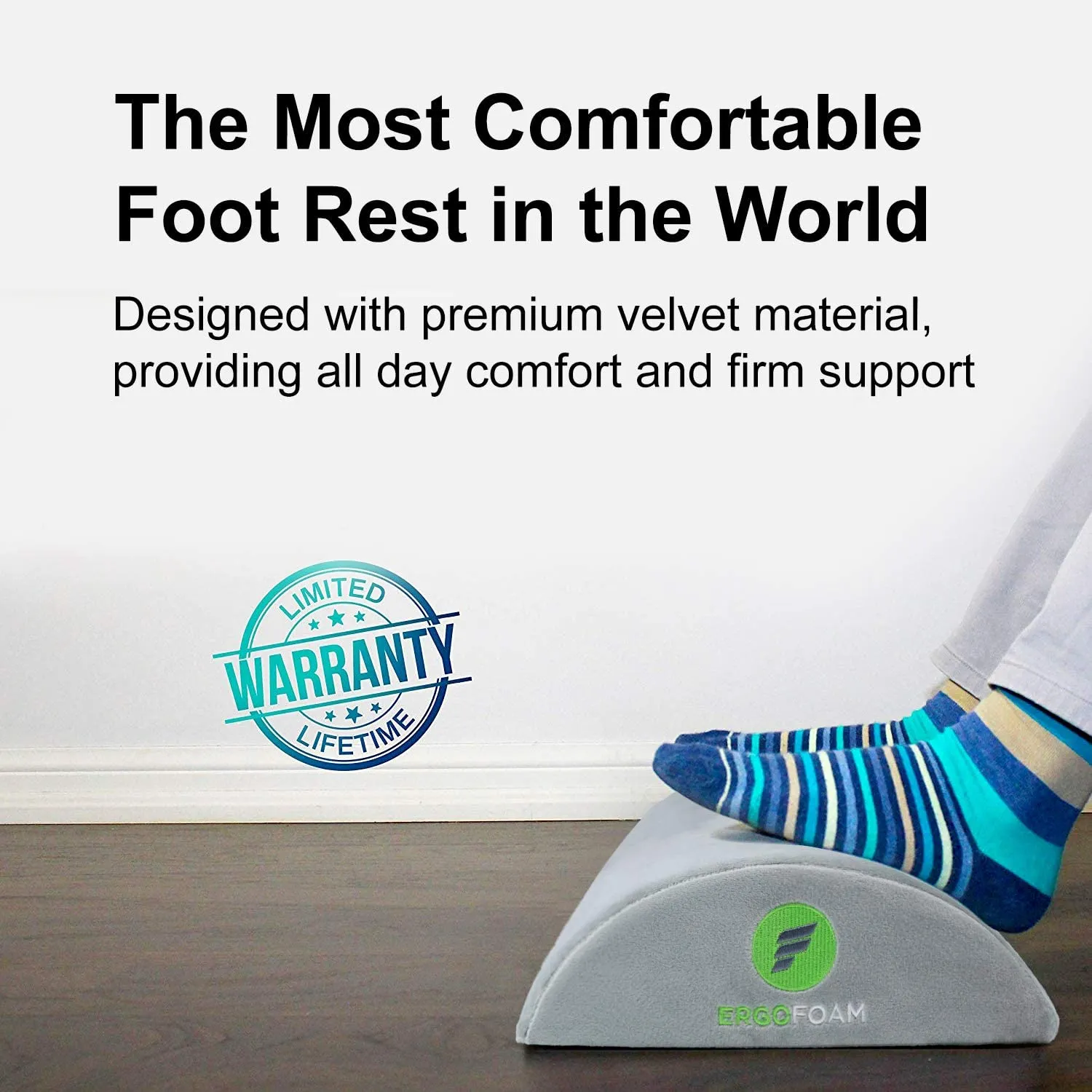 Foot Rest Under Desk (Grey)