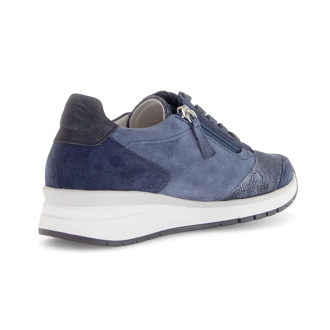 GABOR 2 farvet blå nubuk sneaker vidde K